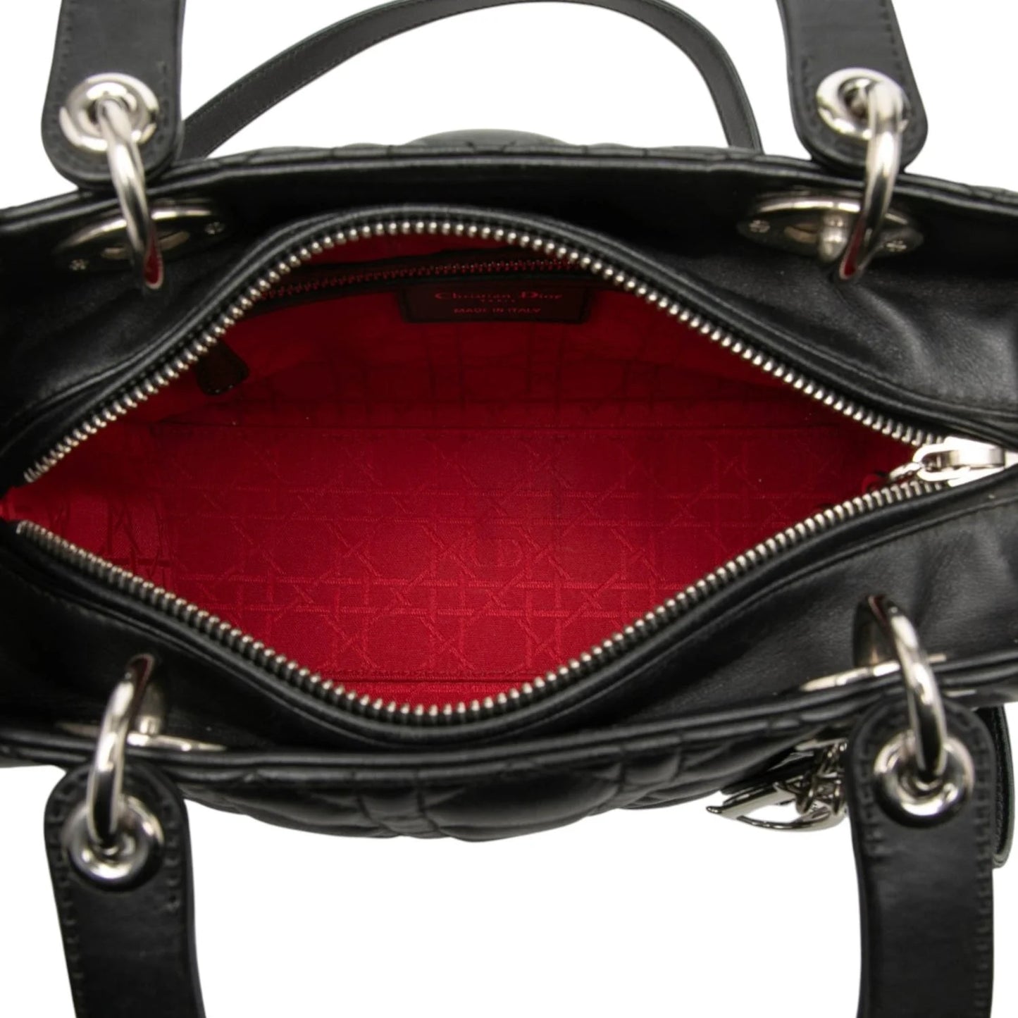Medium Lambskin Cannage Lady Dior