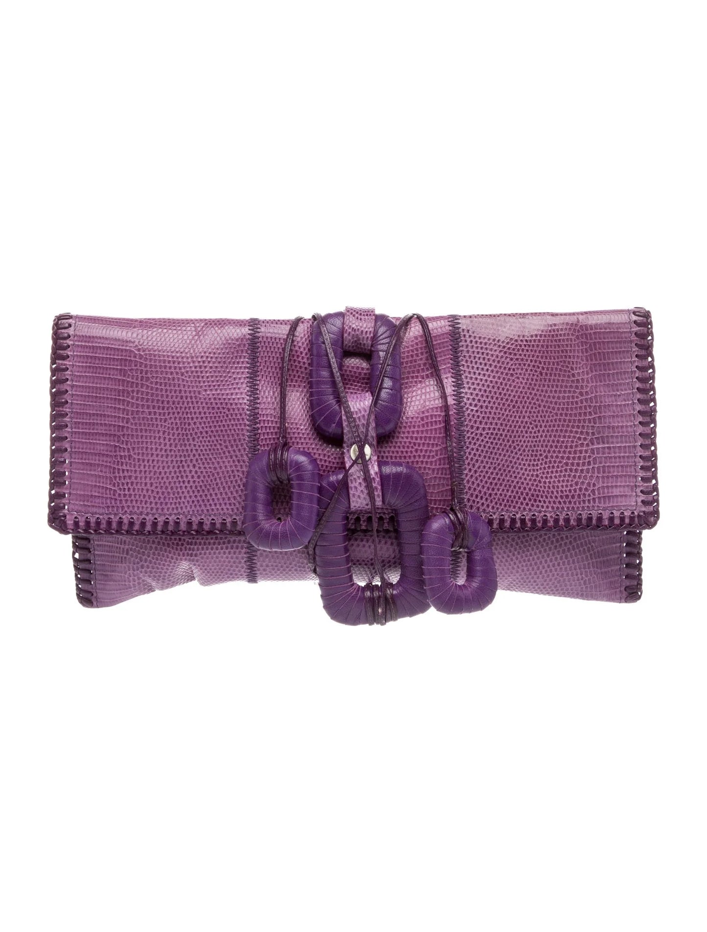 Embossed Leather Clutch
