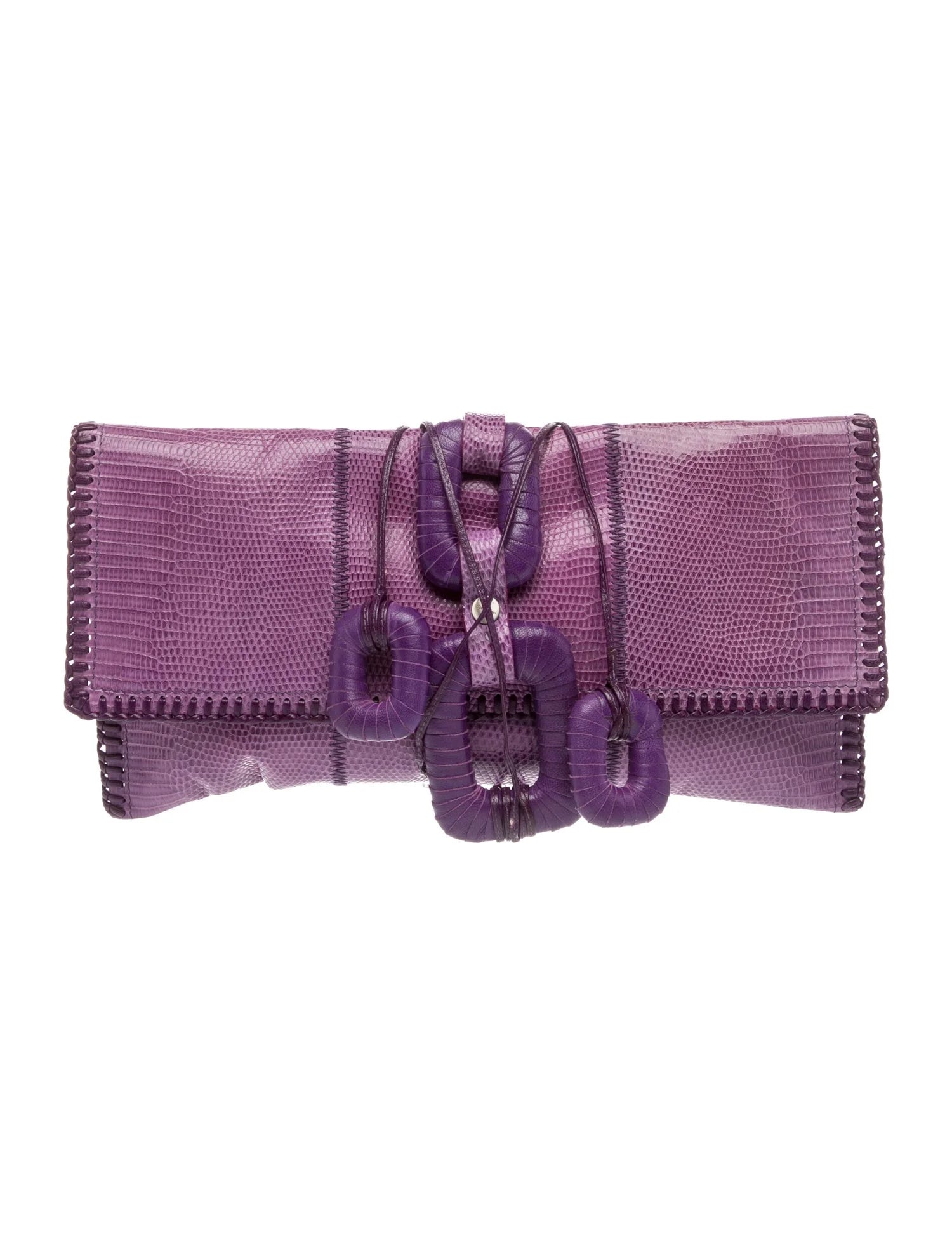 Embossed Leather Clutch