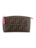 Coated Canvas Cosmetic Bag
