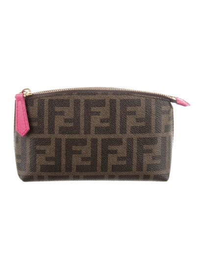 Coated Canvas Cosmetic Bag