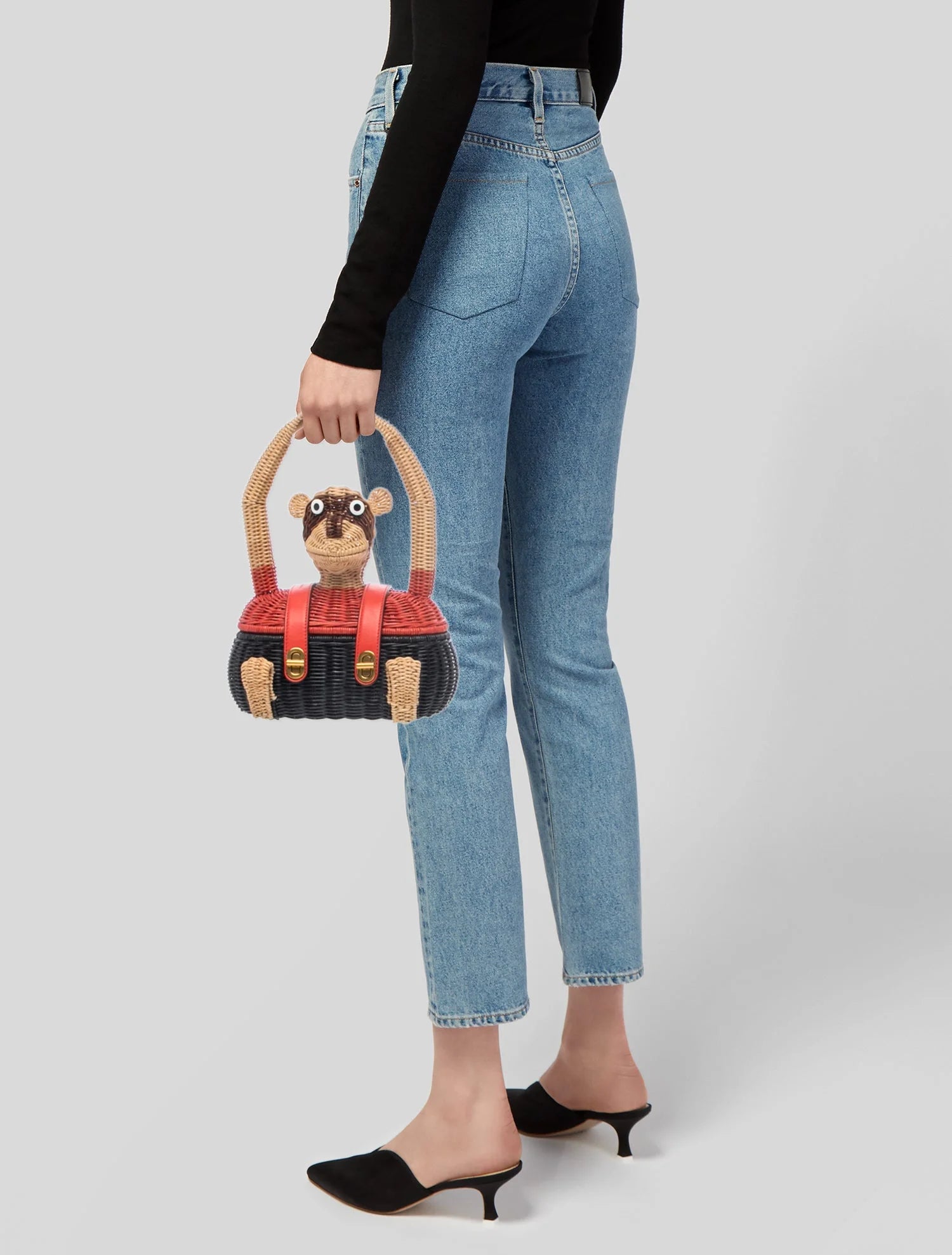 Wicker Top Handle Bag
