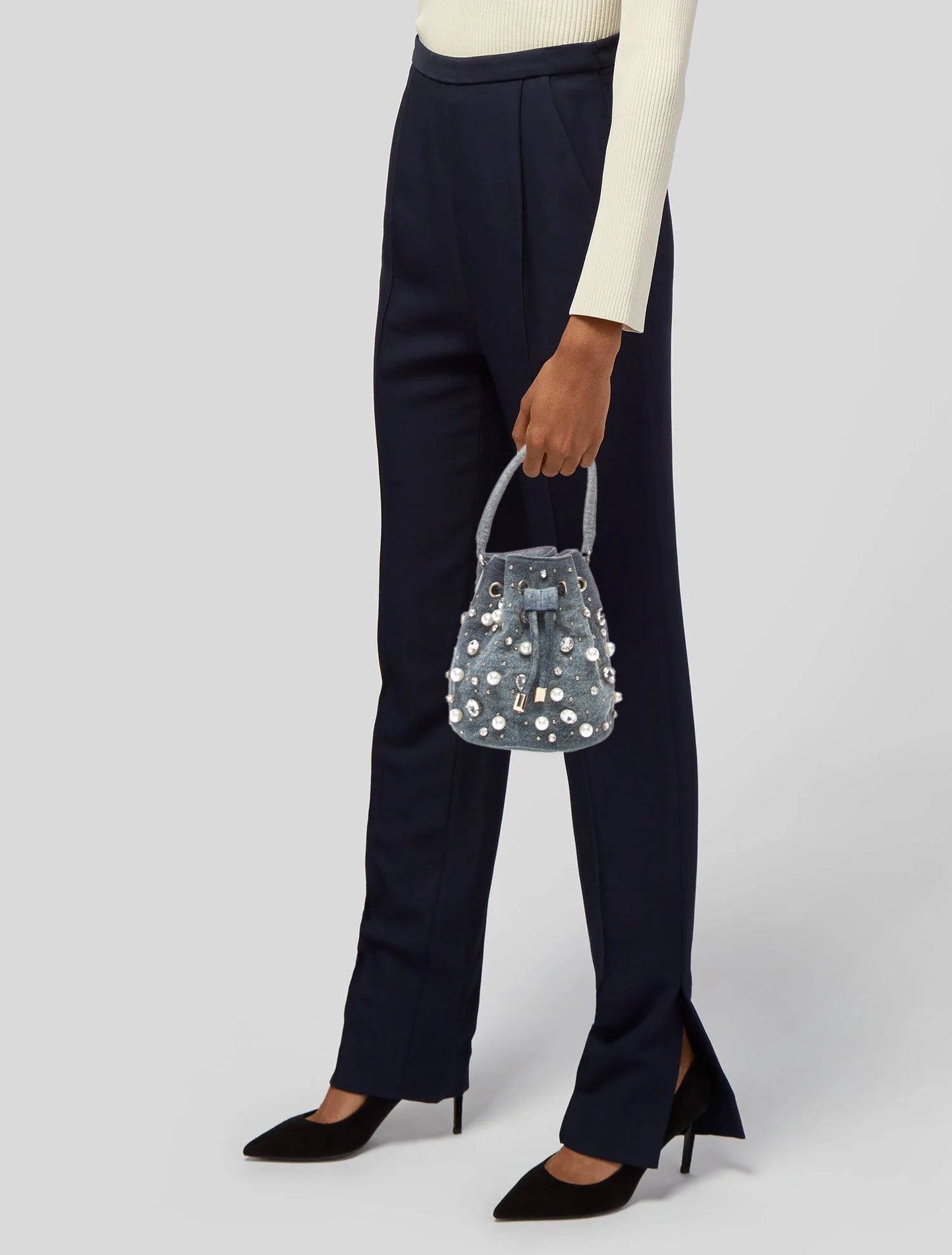 Denim Bucket Bag