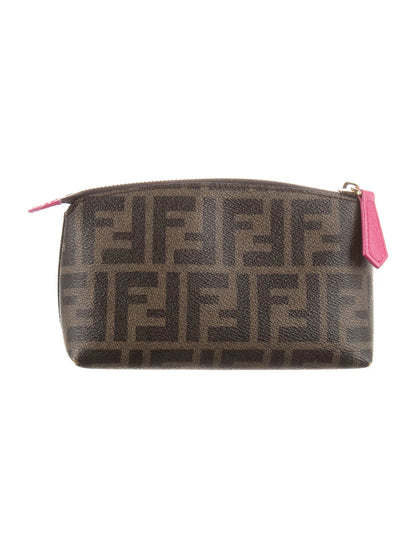 Coated Canvas Cosmetic Bag