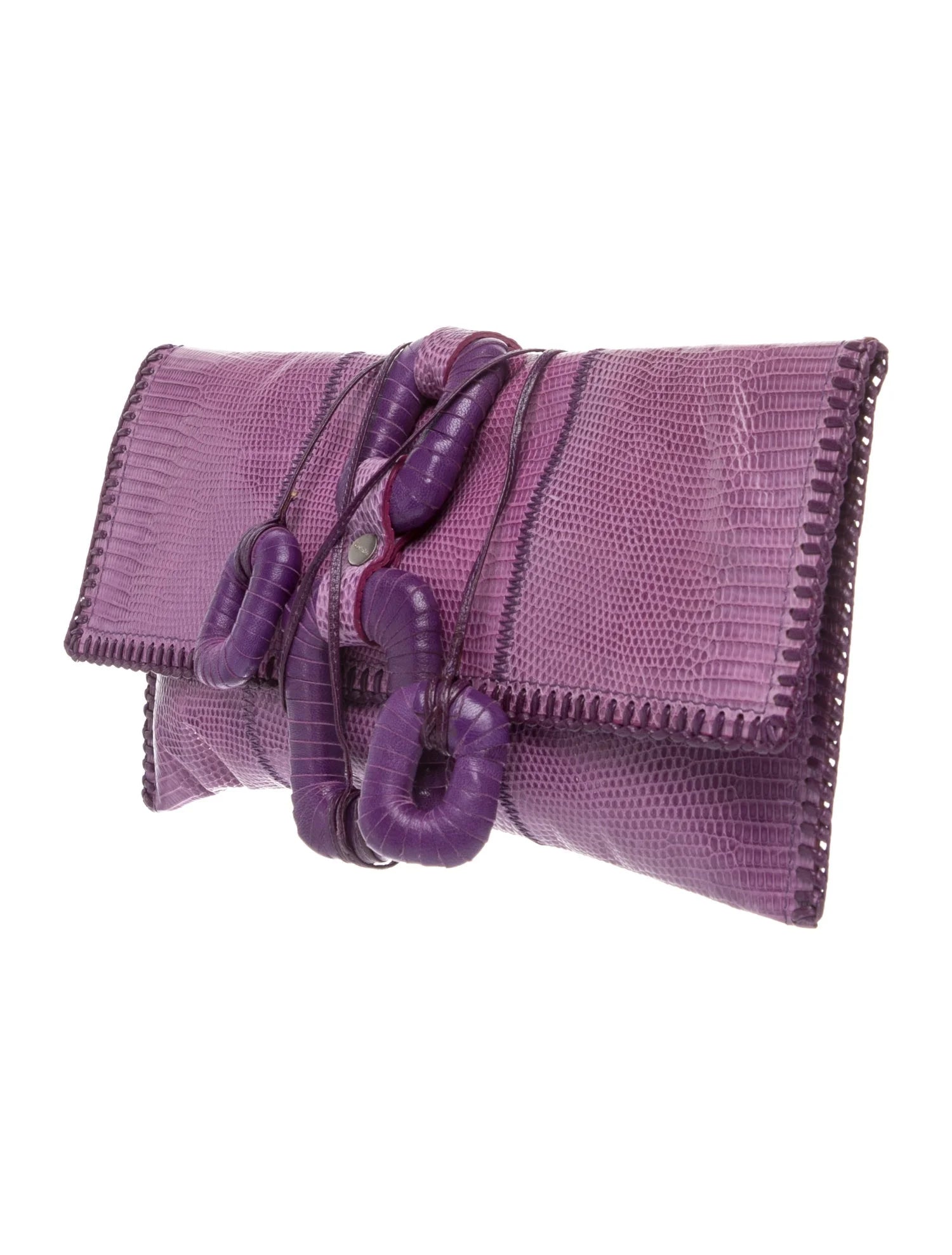 Embossed Leather Clutch
