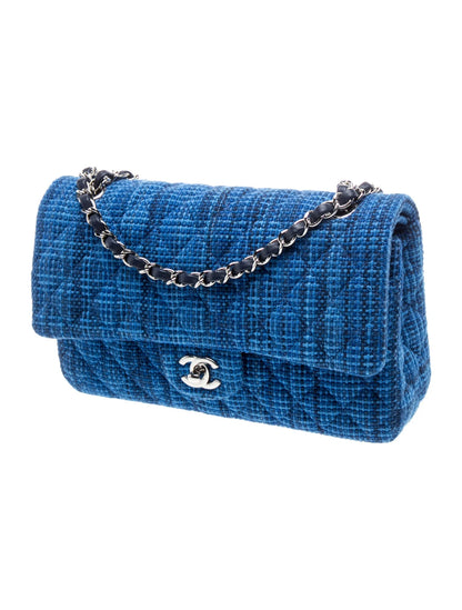 Quilted Tweed Classic Medium Double Flap Bag