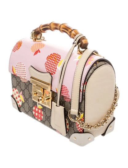 GG Supreme Les Pommes Mini GG Supreme Padlock Bag Small