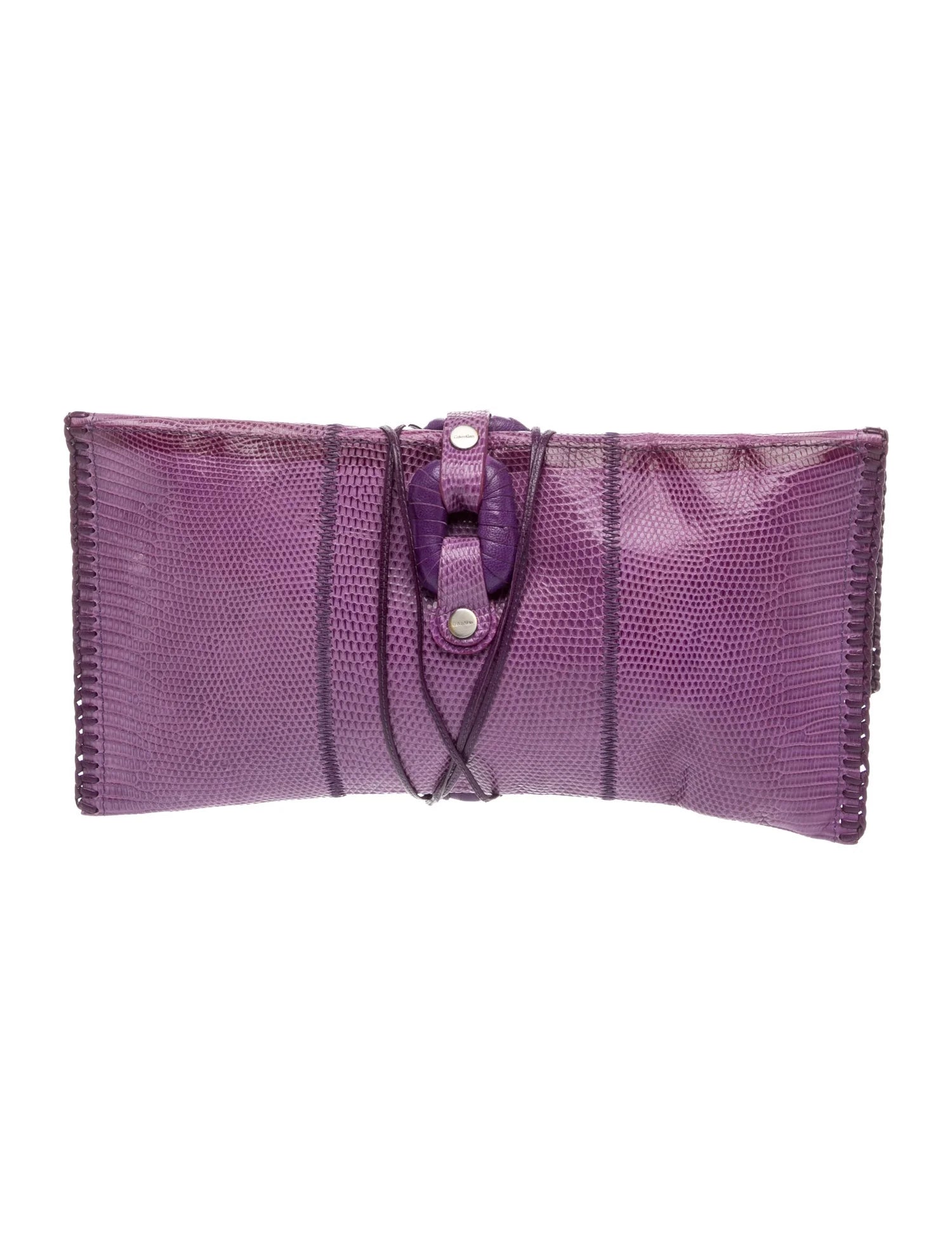 Embossed Leather Clutch
