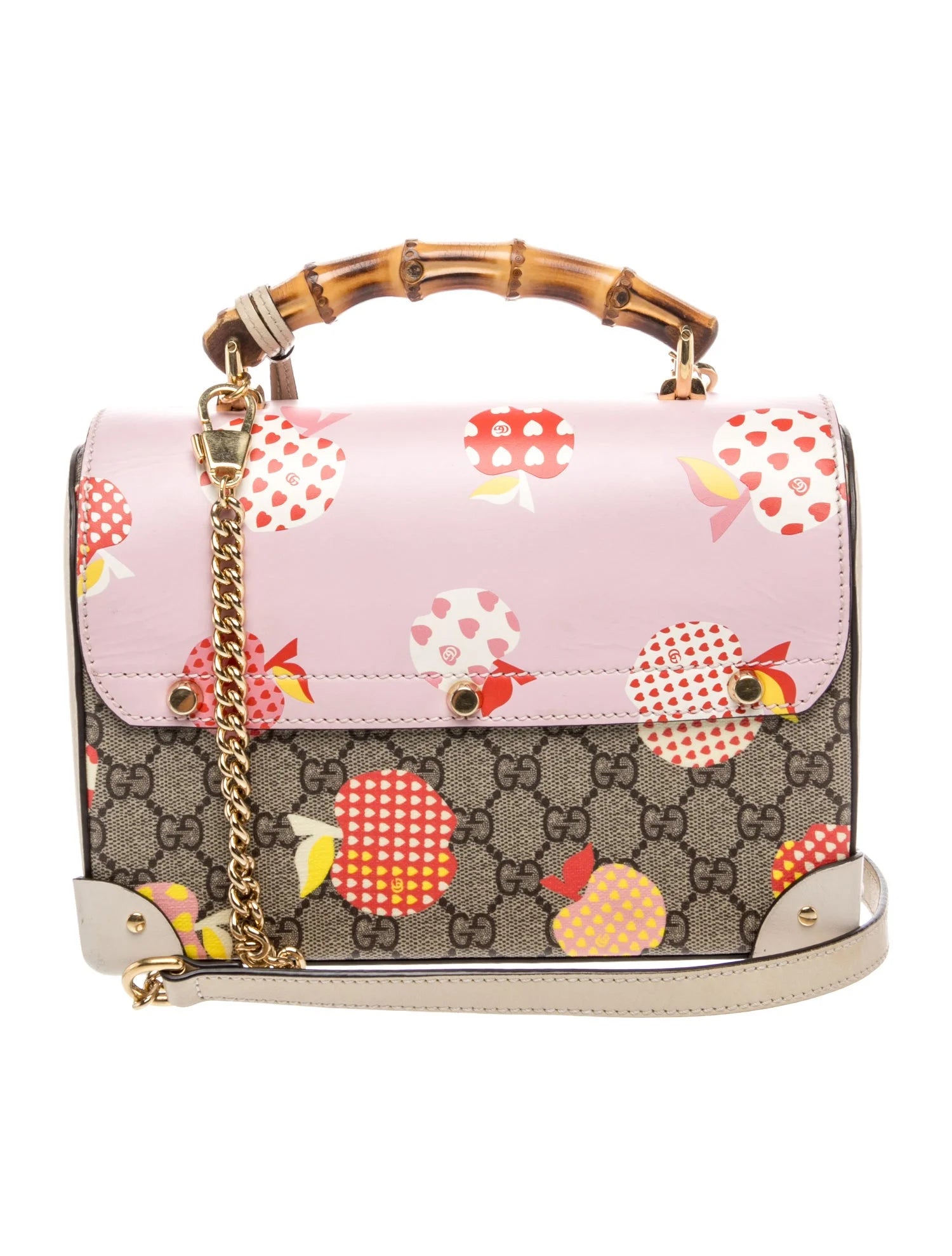 GG Supreme Les Pommes Mini GG Supreme Padlock Bag Small