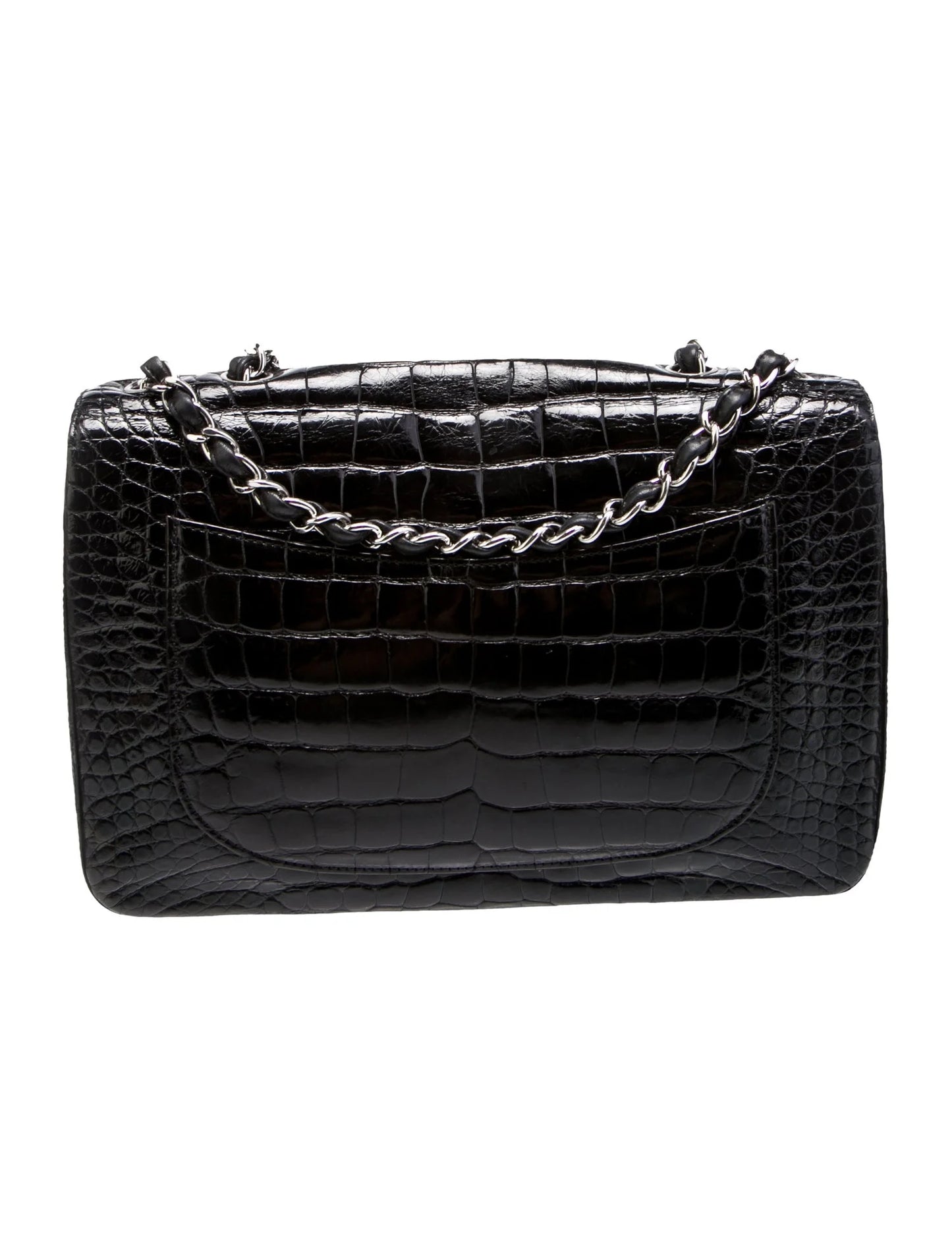 Classic Alligator Jumbo Double Flap Bag
