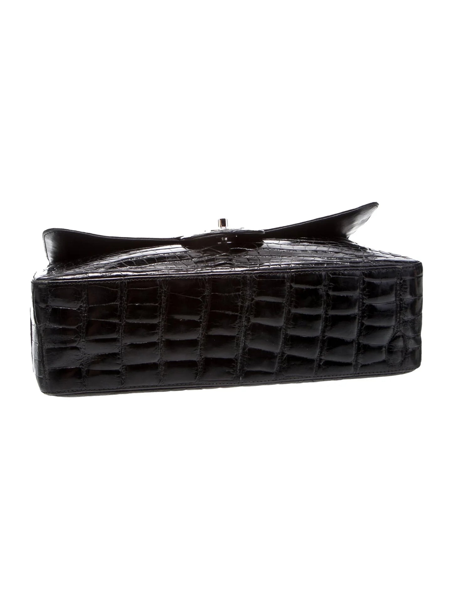 Classic Alligator Jumbo Double Flap Bag