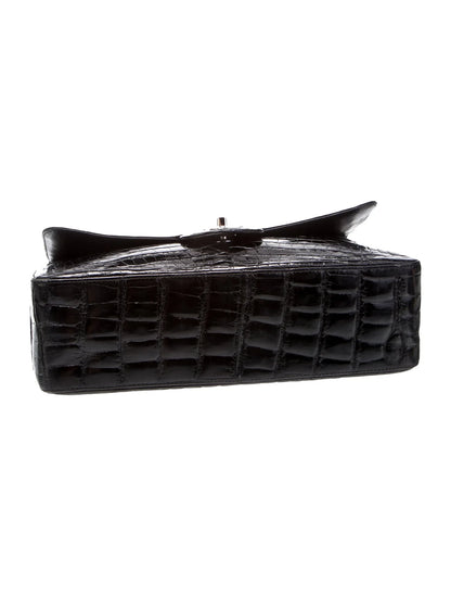 Classic Alligator Jumbo Double Flap Bag