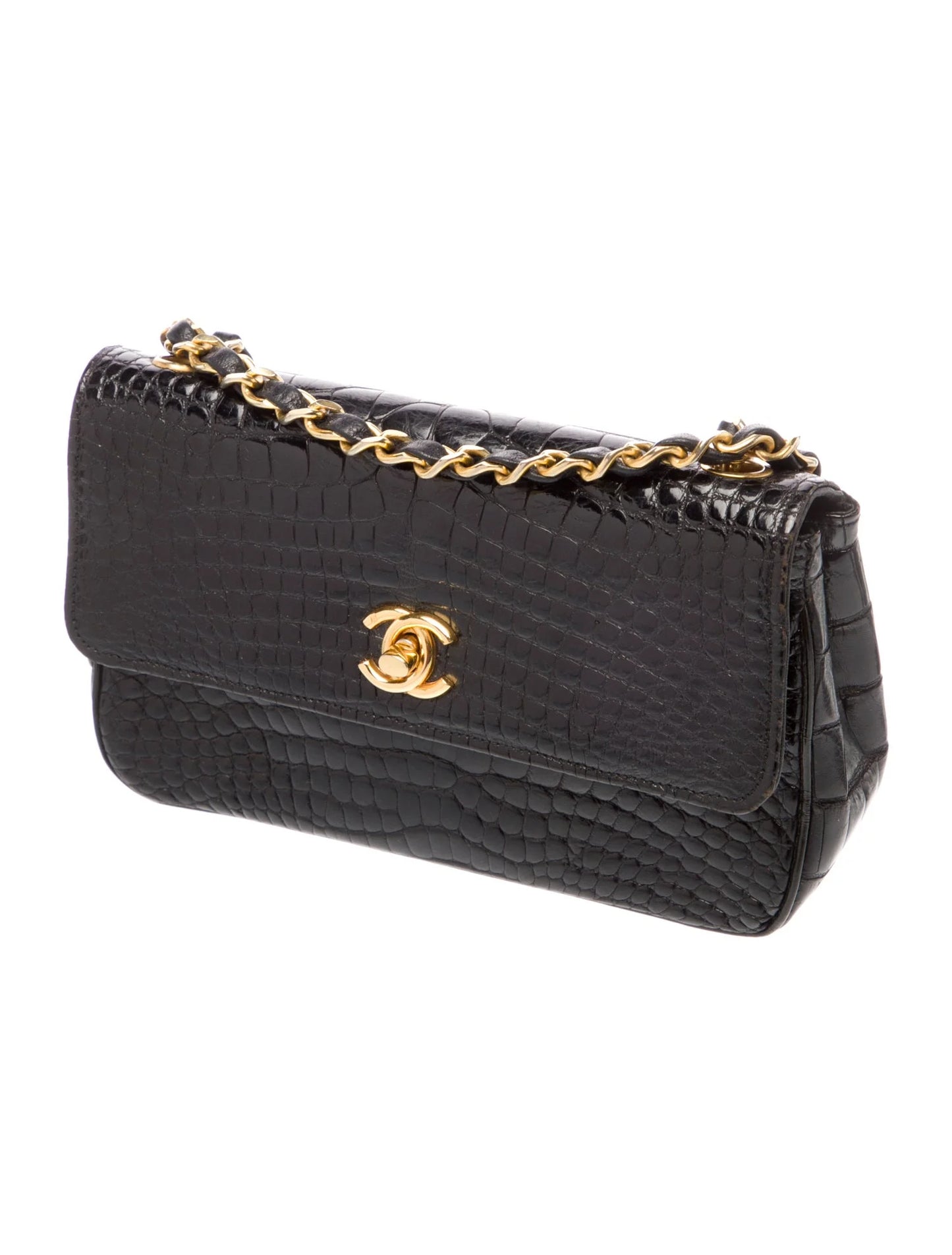 Classic Rectangular Mini Alligator Flap Bag