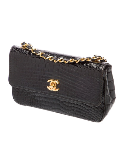 Classic Rectangular Mini Alligator Flap Bag