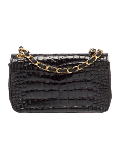Classic Rectangular Mini Alligator Flap Bag