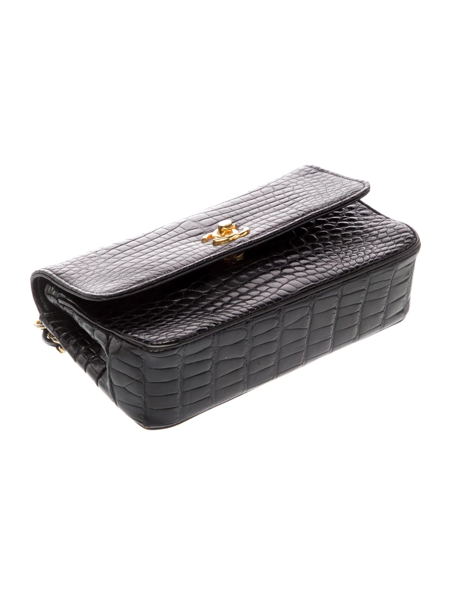 Classic Rectangular Mini Alligator Flap Bag
