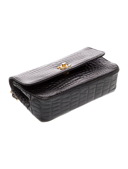 Classic Rectangular Mini Alligator Flap Bag