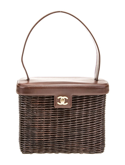 Vintage Wicker Basket Bag