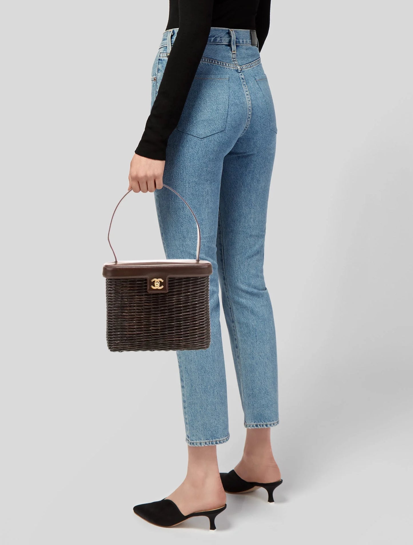 Vintage Wicker Basket Bag