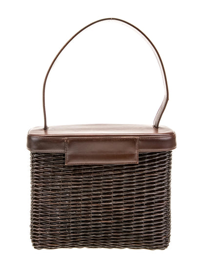 Vintage Wicker Basket Bag