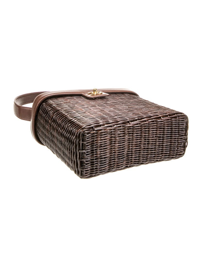 Vintage Wicker Basket Bag