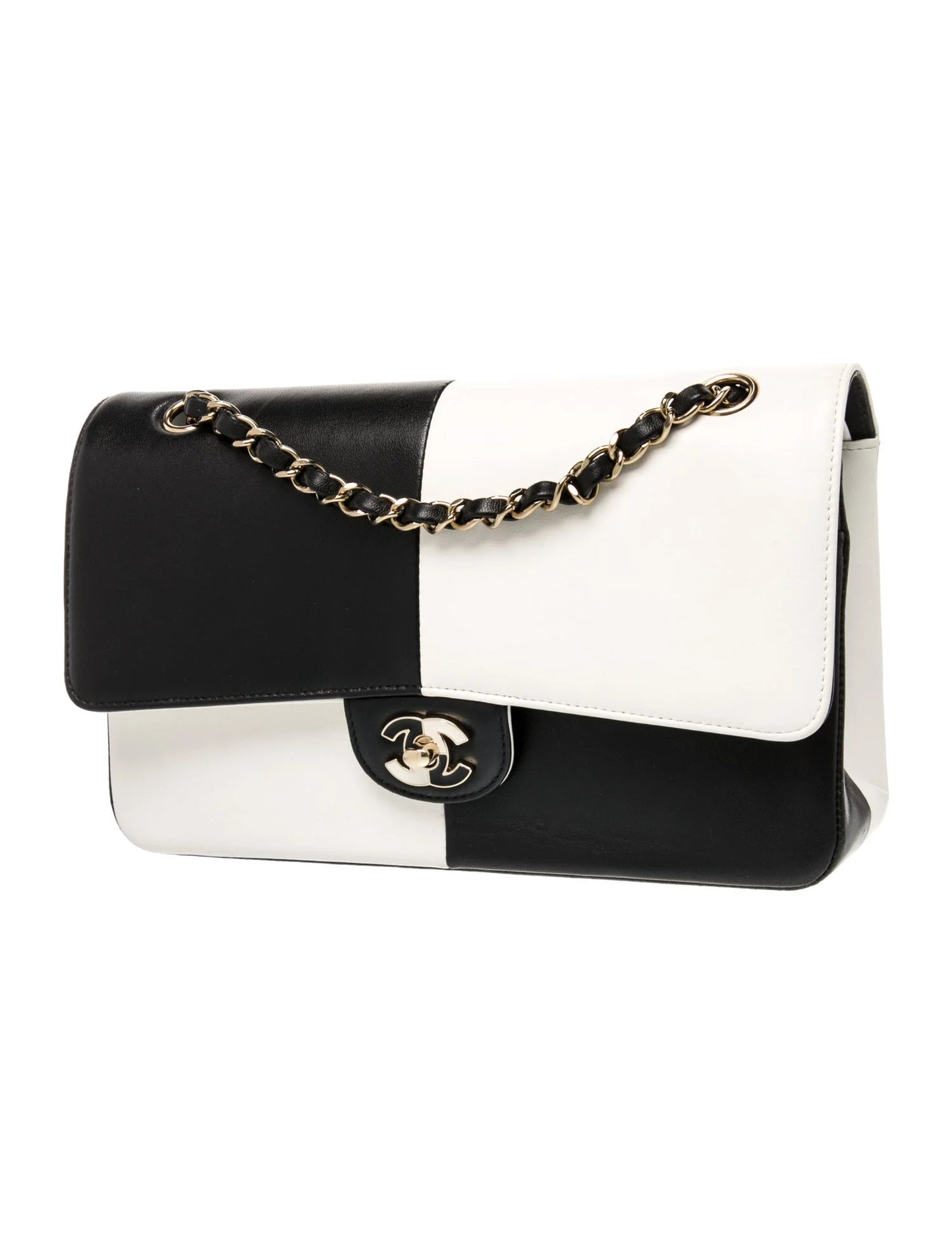 Bicolor Medium Classic Flap Bag