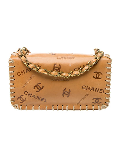 Whipstitched Medium Flap Bag