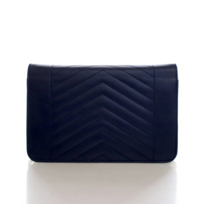 Lambskin Chevron Envelope Wallet On Chain