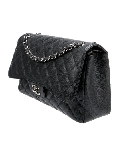 Classic Caviar Jumbo Double Flap Bag