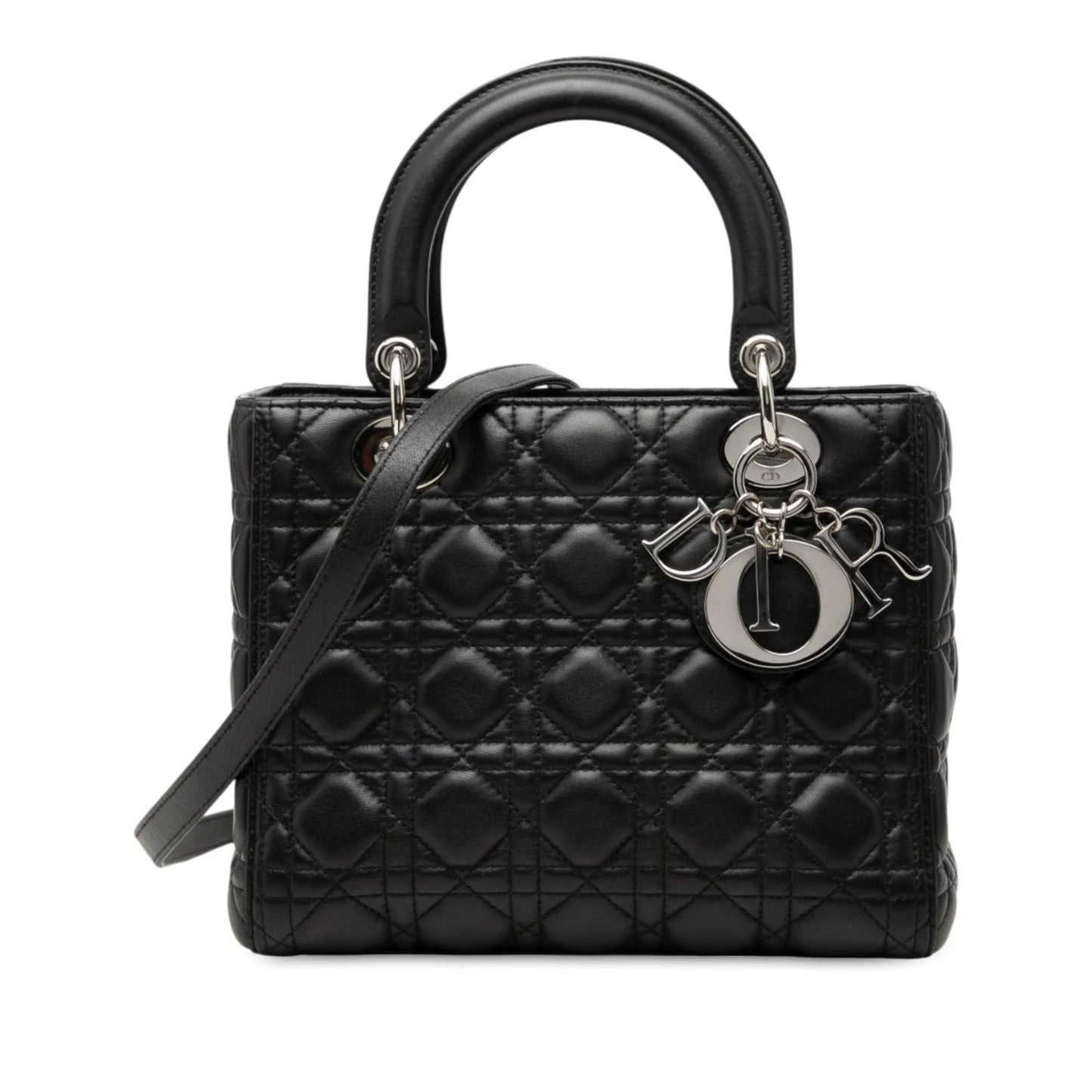 Medium Lambskin Cannage Lady Dior