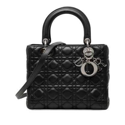 Medium Lambskin Cannage Lady Dior