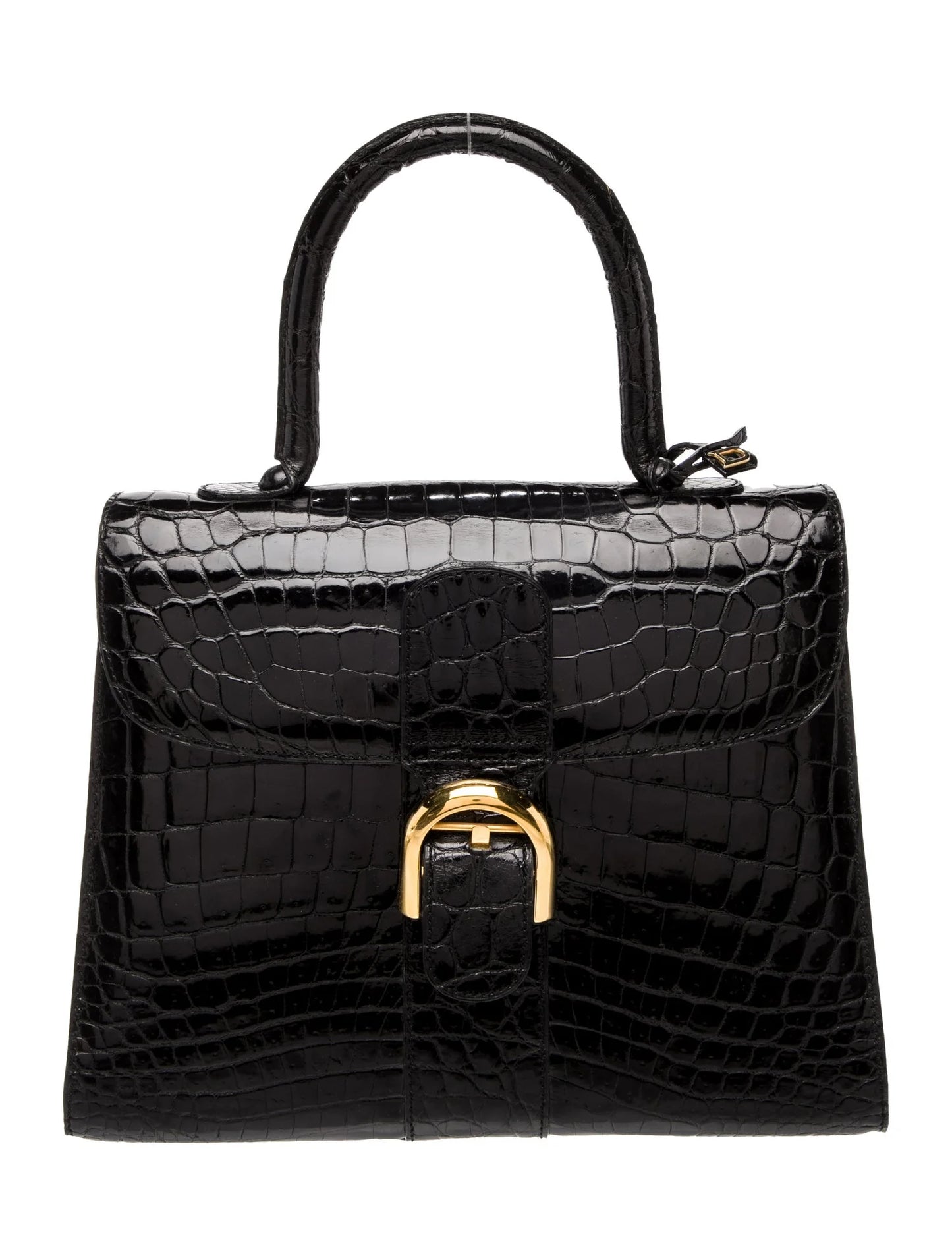 Crocodile Top Handle Bag MM Vintage