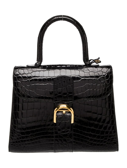 Crocodile Top Handle Bag MM Vintage