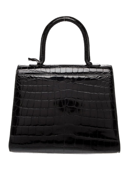 Crocodile Top Handle Bag MM Vintage
