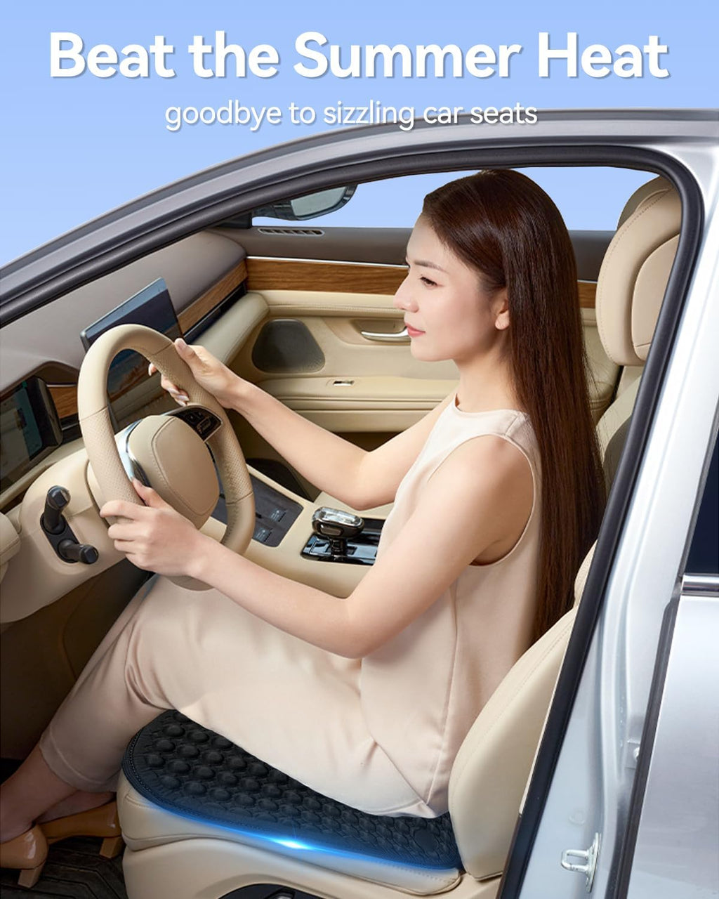 Cooling Ice Car Seat Cushion, Super Cold Car Cushion